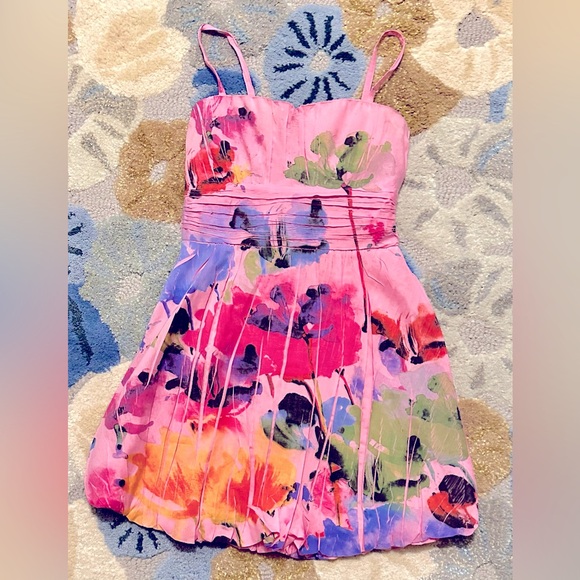 La Scala Strappy Floral Bubble Skirt Mini Dress. TB3 - Picture 3 of 5